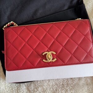 Chanel Mini Bag in Dark Red with Light Gol…